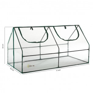 Mini serra da balcone con 2 finestre avvolgibili L180xP92xH92 cm Kepos Garden 2