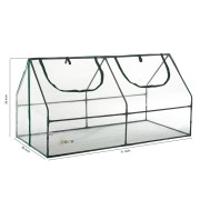 Mini serra da balcone con 2 finestre avvolgibili L180xP92xH92 cm Kepos Garden