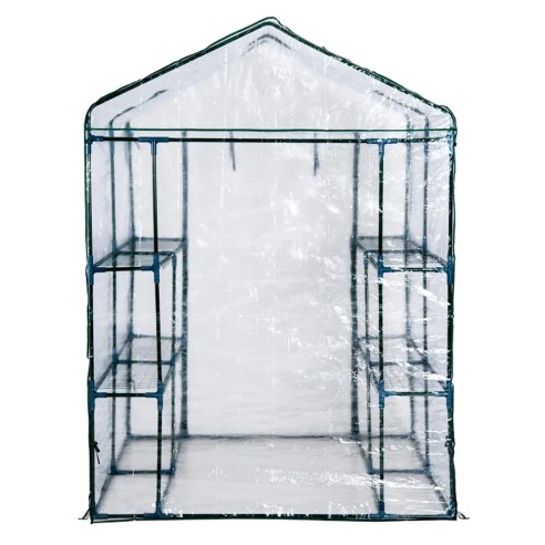 Serra da giardino esterno 6 ripiani per piante orto L143xP143xH195 cm Kepos Garden