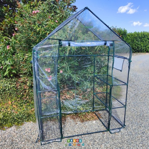 Serra da giardino 6 ripiani Deluxe L143xP73xH195 cm ambientata
