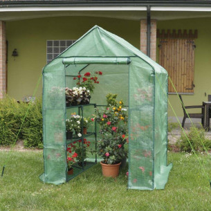 Serra da giardino 6 ripiani Verdemax Anemone L140xP140xH195 cm