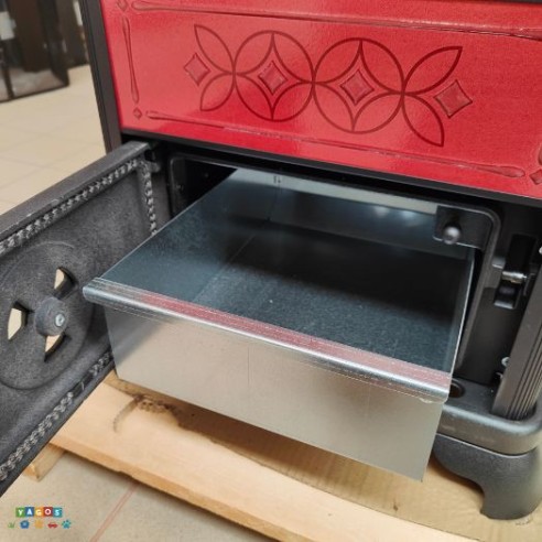Stufa a legna Decor C con forno Bordeaux EK63 cassetto cenere