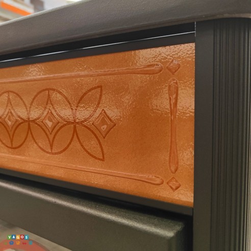 Stufa a legna Decor Cuoio EK63 rivestimento ceramico