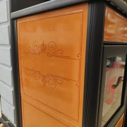 Stufa a legna Fancy Cuoio EK63 ceramica laterale