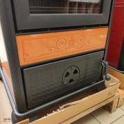 Stufa a legna Fancy Cuoio EK63 porta cassetto ceneri