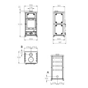 Stufa a legna Fedora Bianco La Nordica misure