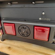 Stufa a legna Fedora Bordeaux La Nordica porta cassetto