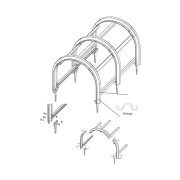 Struttura prolunga per serra per orto professionale modulare Verdemax 150 cm