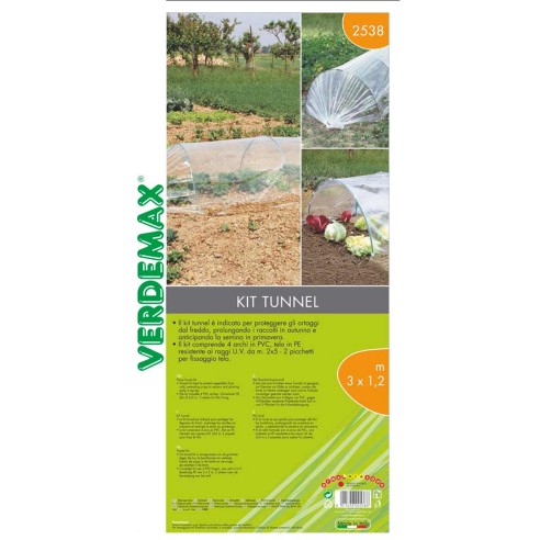 Kit Tunnel serra per orto Verdemax 300x120 cm