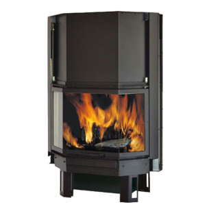 Camino a legna Firek 3 focolare vetro prismatico EK63