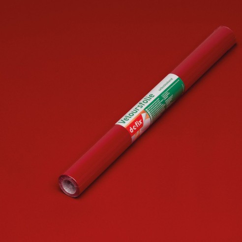 Pellicola adesiva per mobili Velluto rosso 45cmx1m D-c-fix