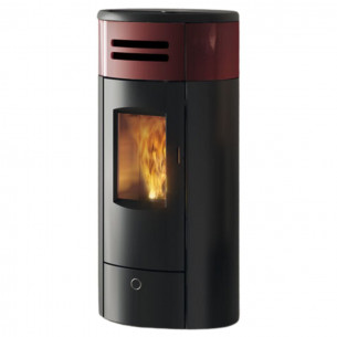 Stufa a pellet canalizzabile Yung130++ Bordeaux EK63