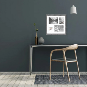 Cornice multifoto in legno Yellowstone L43xH43 cm grigio 2