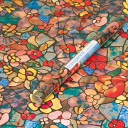 Pellicola adesiva per vetri Giardino Veneziano 45cmx2m trasparente D-c-fix