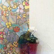 Pellicola adesiva per vetri Giardino Veneziano 45cmx2m trasparente D-c-fix ambientata