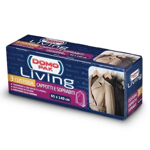 Custodie cappotti e soprabiti 65x140cm Domopak Living 3 pz
