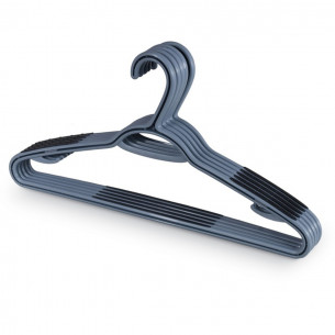 Set grucce/appendiabiti con barra Domopak Living 5 pz grigio