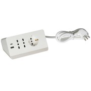 Multipresa da scrivania 2 prese USB tipo A+C bianca Bticino S3711DBU