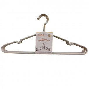 Set grucce/appendiabiti metallo grigio 10 pz