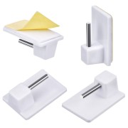 Gancio per tende autoadesivo 4pz bianco