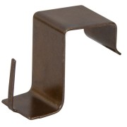 Ganci per tende su serramenti in legno e PVC 4pz Errebi marrone