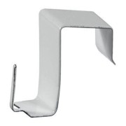 Ganci per tende su serramenti in legno e PVC 4pz Errebi bianco