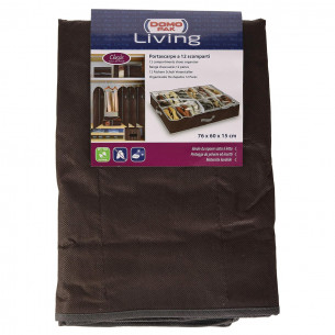 Scatola porta scarpe salvaspazio a 12 scomparti Domopak Living marrone 2