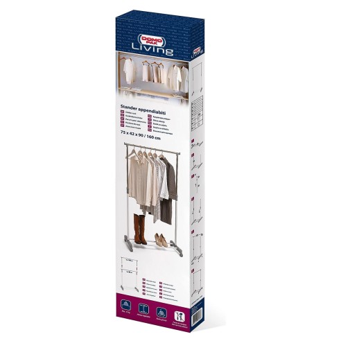 Stender appendiabiti singolo estensibile h90-160cm Domopak Living