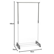 Stender appendiabiti singolo estensibile h90-160cm Domopak Living