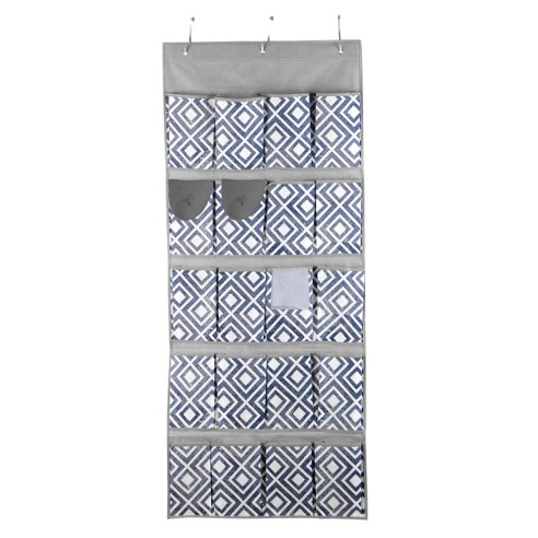 Organizer appendibile 20 scomparti in TNT 56xh136cm blu