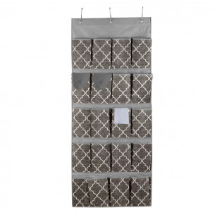 Organizer appendibile 20 scomparti in TNT 56xh136cm grigio