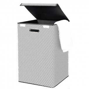 Portabiancheria 53 LT bianco rigato