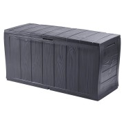 Baule da esterno KETER Sherwood in resina grigio antracite 117x45 cm