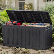 Baule cassapanca da esterno KETER Comfy in resina grigio antracite 117x45 cm