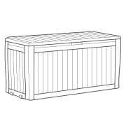 Baule cassapanca da esterno KETER Comfy in resina grigio antracite 117x45 cm