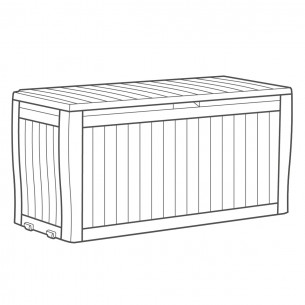 Baule cassapanca da esterno KETER Comfy in resina marrone caffè 117x45 cm 2