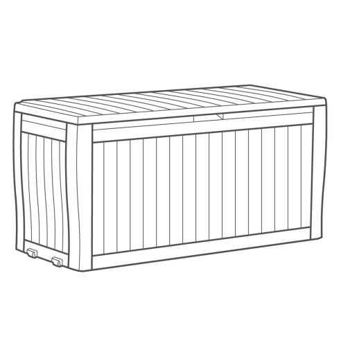 Baule cassapanca da esterno KETER Comfy in resina marrone caffè 117x45 cm