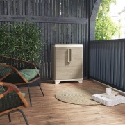 Mobile raccolta differenziata Keter Split Premium Wood ambientato