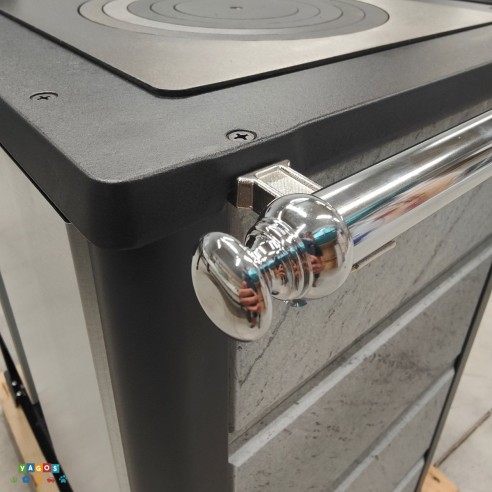 Cucina a legna Rosetta 5.0 VST Pietra La Nordica inserti cromati