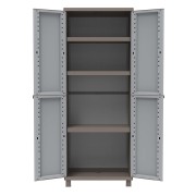 Terry J-wood 268 armadio 3 ripiani, plastica, grigio/tortora