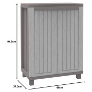 Terry J-wood 68 armadietto 1 ripiano, plastica, grigio/tortora