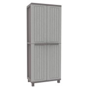 Terry J-wood 268 armadio 3 ripiani, plastica, grigio/tortora