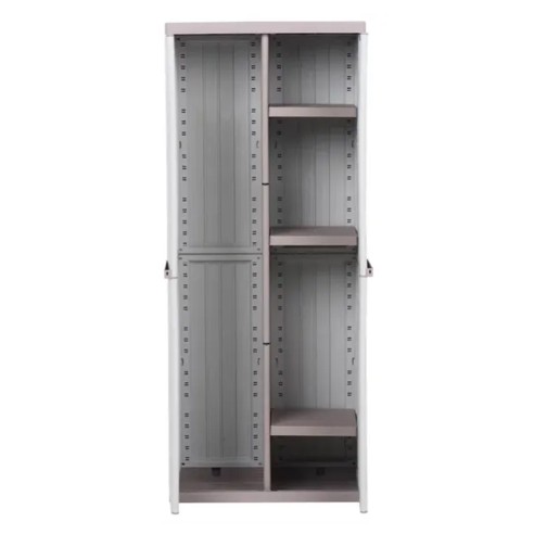 Terry J-wood 368 armadio portascope con scaffalino interno, plastica, grigio/tortora