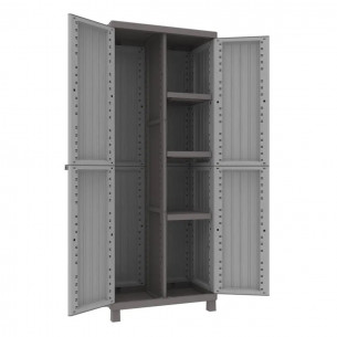 Terry J-wood 368 armadio portascope con scaffalino interno, plastica, grigio/tortora 2