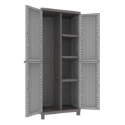 Terry J-wood 368 armadio portascope con scaffalino interno, plastica, grigio/tortora