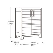 keter Gulliver basso armadio in resina beige/sabbia dimensioni