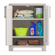 keter Gulliver basso armadio in resina beige/sabbia ambientato