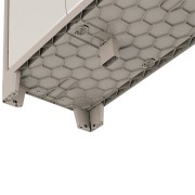 Keter Gulliver alto armadio in resina beige/sabbia quinto piedino