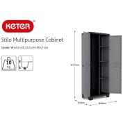 Keter Stilo portascope armadio in resina grigio/nero