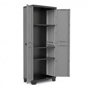 keter Stilo Alto tuttopiani armadio in resina grigio/nero 2